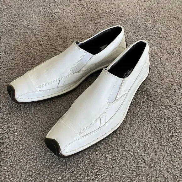 Bacco Bucci Men\'s White Loafers Bacco Bucci | Shoes | Back Bucci White Leather Loafers  main image 2